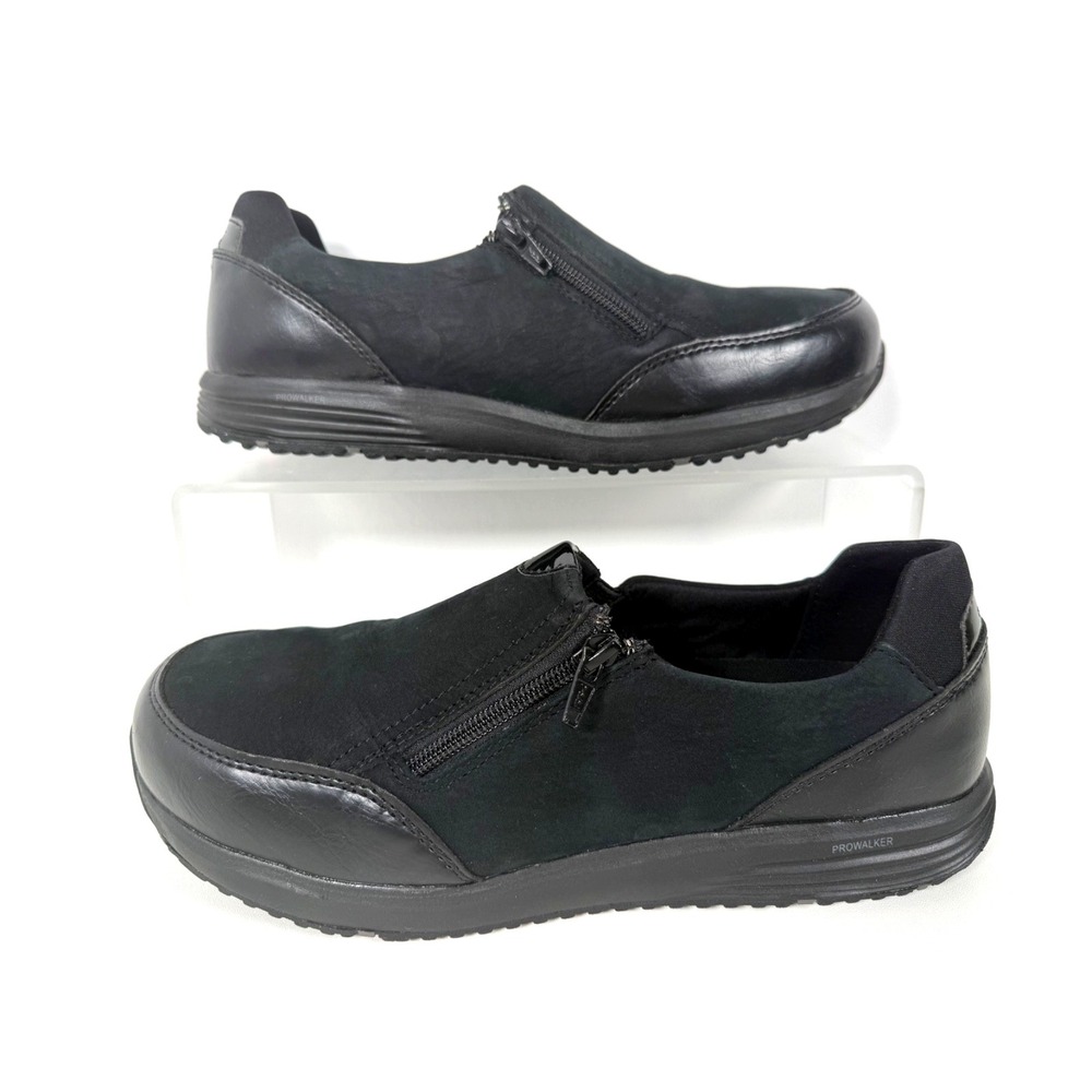 Rockport Works Women's truStride Steel Toe Side Zip Work Shoe Black  RK500 11.5M